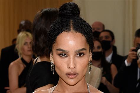 Zoe Kravitz Is Edgy in a Sheer Chain Gown, Thong